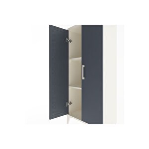 Arges Dolap 2 Raflı 2 Kapaklı 60x30x134 Aytaşı-antrasit