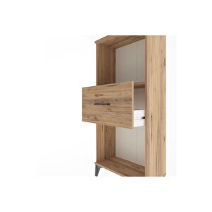 Arges Dolap Tek Raflı Tek Çekmeceli 60x30x134 Çam-çam