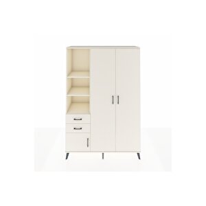 Hyperion Gardrop 5 Raflı 2 Çekmeceli Tek Askılı 132x44x195 Aytaşı-aytaşı