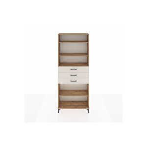 Arges Dolap 4 Raflı 3 Çekmeceli 88x30x221 Çam-aytaşı