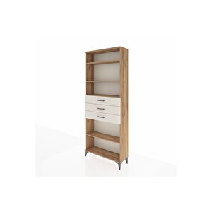 Arges Dolap 4 Raflı 3 Çekmeceli 88x30x221 Çam-aytaşı