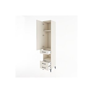 Hyperion Dolap 3 Raflı 3 Çekmeceli Tek Askılı 44x44x221 Aytaşı-aytaşı
