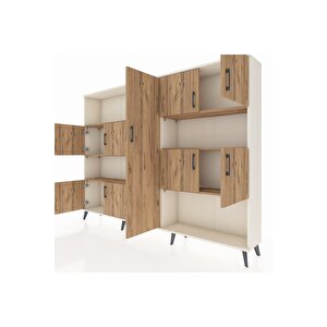 Arges Dolap 10 Raflı 9 Kapaklı 220x30x163 Aytaşı-çam