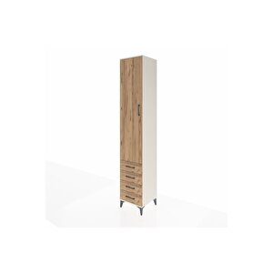 Hyperion Dolap 5 Raflı 4 Çekmeceli Tek Kapaklı 44x44x243 Aytaşı-çam