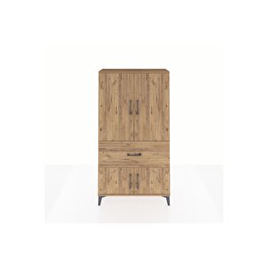 Arges Dolap Tek Raflı Tek Çekmeceli Tek Askılı 88x30x163 Çam-çam