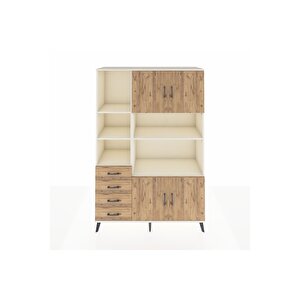 Hyperion Gardrop 8 Raflı 4 Çekmeceli 4 Kapaklı 132x44x195 Aytaşı-çam
