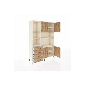 Hyperion Gardrop 8 Raflı 4 Çekmeceli 4 Kapaklı 132x44x195 Aytaşı-çam