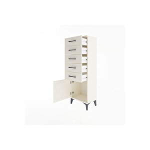 Arges Dolap 5 Çekmeceli Tek Kapaklı 44x30x134 Aytaşı-aytaşı