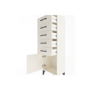Arges Dolap 5 Çekmeceli Tek Kapaklı 44x30x134 Aytaşı-aytaşı