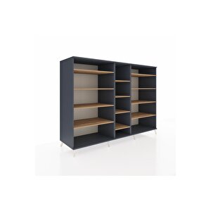 Kronos Dolap 11 Raflı  220x59x163 Antrasit-antrasit/çam