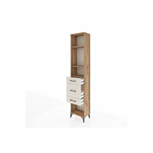 Arges Dolap 3 Raflı 3 Çekmeceli 44x30x221 Çam-aytaşı