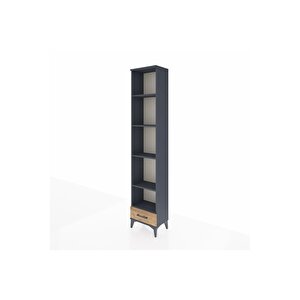 Arges Dolap 5 Raflı Tek Çekmeceli 44x30x221 Antrasit-çam