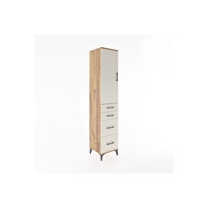 Hyperion Dolap 2 Raflı 4 Çekmeceli Tek Askılı 44x44x221 Çam-aytaşı