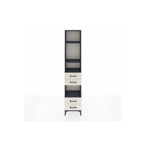 Arges Dolap 4 Raflı 4 Çekmeceli 44x30x221 Antrasit-aytaşı