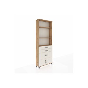 Arges Dolap 3 Raflı 3 Çekmeceli 2 Kapaklı 88x30x243 Çam-aytaşı