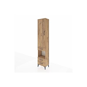 Arges Dolap 3 Raflı 3 Çekmeceli Tek Askılı 44x30x221 Çam-çam