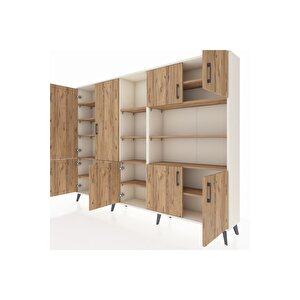 Arges Dolap 14 Raflı 9 Kapaklı 220x30x163 Aytaşı-çam