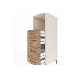 Kronos Dolap Tek Raflı 4 Çekmeceli 44x59x134 Aytaşı-çam