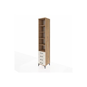Hyperion Dolap 5 Raflı 4 Çekmeceli 44x44x243 Çam-aytaşı