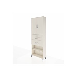 Arges Dolap 4 Raflı 3 Çekmeceli 2 Kapaklı 88x30x243 Aytaşı-aytaşı