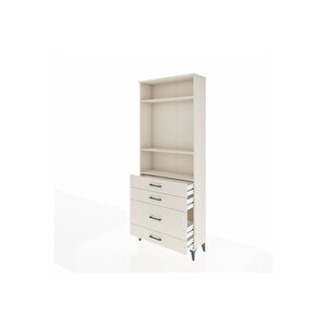 Arges Dolap 3 Raflı 4 Çekmeceli 88x30x221 Aytaşı-aytaşı