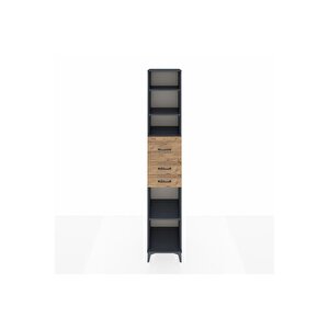 Hyperion Dolap 4 Raflı 3 Çekmeceli 44x44x243 Antrasit-çam