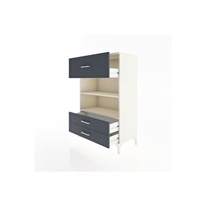 Hyperion Dolap 2 Raflı 3 Çekmeceli 88x44x134 Aytaşı-antrasit