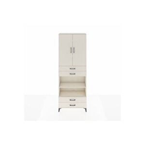 Arges Dolap 5 Raflı 4 Çekmeceli 2 Kapaklı 88x30x243 Aytaşı-aytaşı