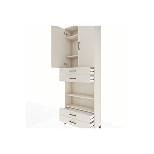 Arges Dolap 5 Raflı 4 Çekmeceli 2 Kapaklı 88x30x243 Aytaşı-aytaşı