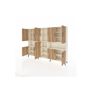 Arges Dolap 14 Raflı 10 Kapaklı 220x30x163 Aytaşı-çam/aytaşı