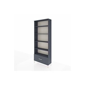 Arges Dolap 5 Raflı Tek Çekmeceli 88x30x221 Antrasit-antrasit