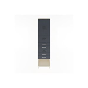 Hyperion Dolap 2 Raflı 6 Çekmeceli 2 Kapaklı 60x44x243 Aytaşı-antrasit