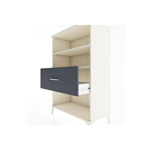 Hyperion Dolap 2 Raflı Tek Çekmeceli 88x44x134 Aytaşı-antrasit