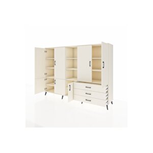 Hyperion Dolap 11 Raflı 3 Çekmeceli 7 Kapaklı 220x44x163 Aytaşı-aytaşı