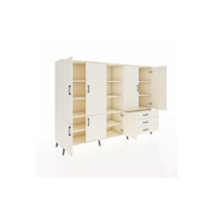 Hyperion Dolap 11 Raflı 3 Çekmeceli 7 Kapaklı 220x44x163 Aytaşı-aytaşı