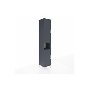 Hyperion Dolap 7 Raflı 2 Kapaklı 44x44x243 Antrasit-antrasit