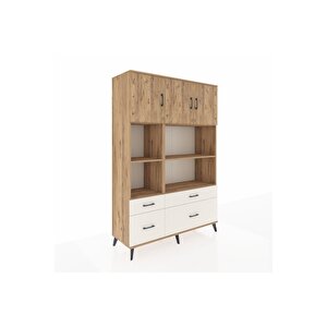 Hyperion Dolap 8 Raflı 4 Çekmeceli 3 Kapaklı 132x44x195 Çam-çam/aytaşı