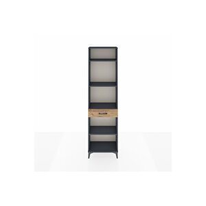 Arges Dolap 4 Raflı Tek Çekmeceli 60x30x221 Antrasit-çam