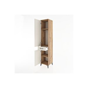 Hyperion Dolap 3 Raflı Tek Çekmeceli Tek Askılı 44x44x221 Çam-aytaşı