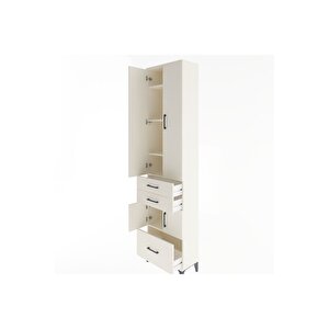Arges Dolap 5 Raflı 3 Çekmeceli 4 Kapaklı 60x30x243 Aytaşı-aytaşı