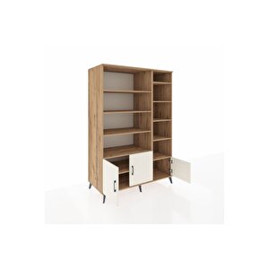 Kronos Dolap 10 Raflı 3 Kapaklı 132x59x195 Çam-aytaşı/çam