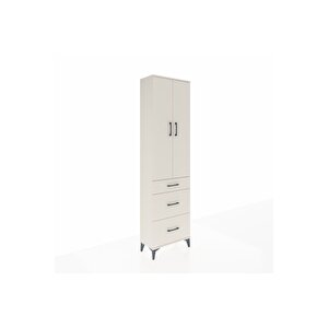 Arges Dolap 3 Raflı 3 Çekmeceli 2 Kapaklı 60x30x221 Aytaşı-aytaşı