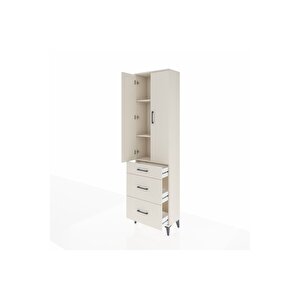 Arges Dolap 3 Raflı 3 Çekmeceli 2 Kapaklı 60x30x221 Aytaşı-aytaşı