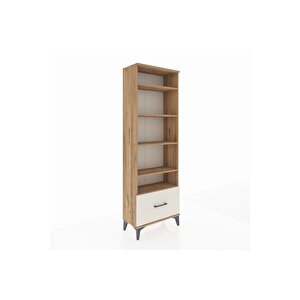 Arges Dolap 5 Raflı Tek Çekmeceli 60x30x182 Çam-aytaşı
