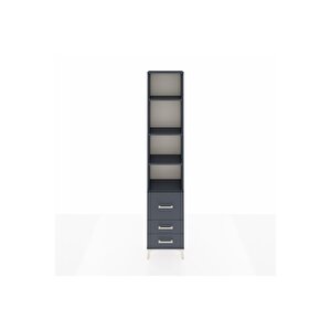 Arges Dolap 4 Raflı 3 Çekmeceli 44x30x221 Antrasit-antrasit