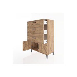 Hyperion Dolap 3 Çekmeceli 2 Kapaklı 88x44x134 Çam-çam
