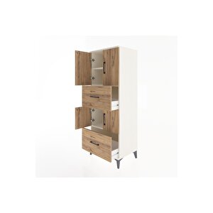 Hyperion Dolap 3 Raflı 2 Çekmeceli 4 Kapaklı 60x44x163 Aytaşı-çam