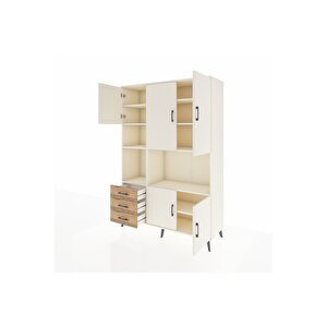 Hyperion Dolap 9 Raflı 3 Çekmeceli 5 Kapaklı 132x44x195 Aytaşı-aytaşı/çam