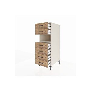 Kronos Dolap Tek Raflı 6 Çekmeceli 44x59x134 Aytaşı-çam
