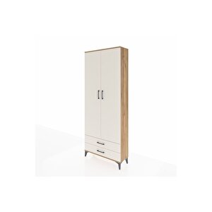 Arges Dolap 5 Raflı 2 Çekmeceli 2 Kapaklı 88x30x221 Çam-aytaşı